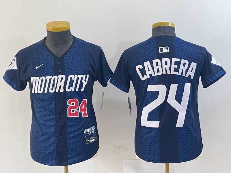 Youth Detroit Tigers #24 Miguel Cabrera Navy 2024 City Connect Cool Base Limited Stitched Jerseys,We sell and wholesale Youth Detroit Tigers #24 Miguel Cabrera Navy 2024 City Connect Cool Base Limited Stitched Jerseys on line form chian!
